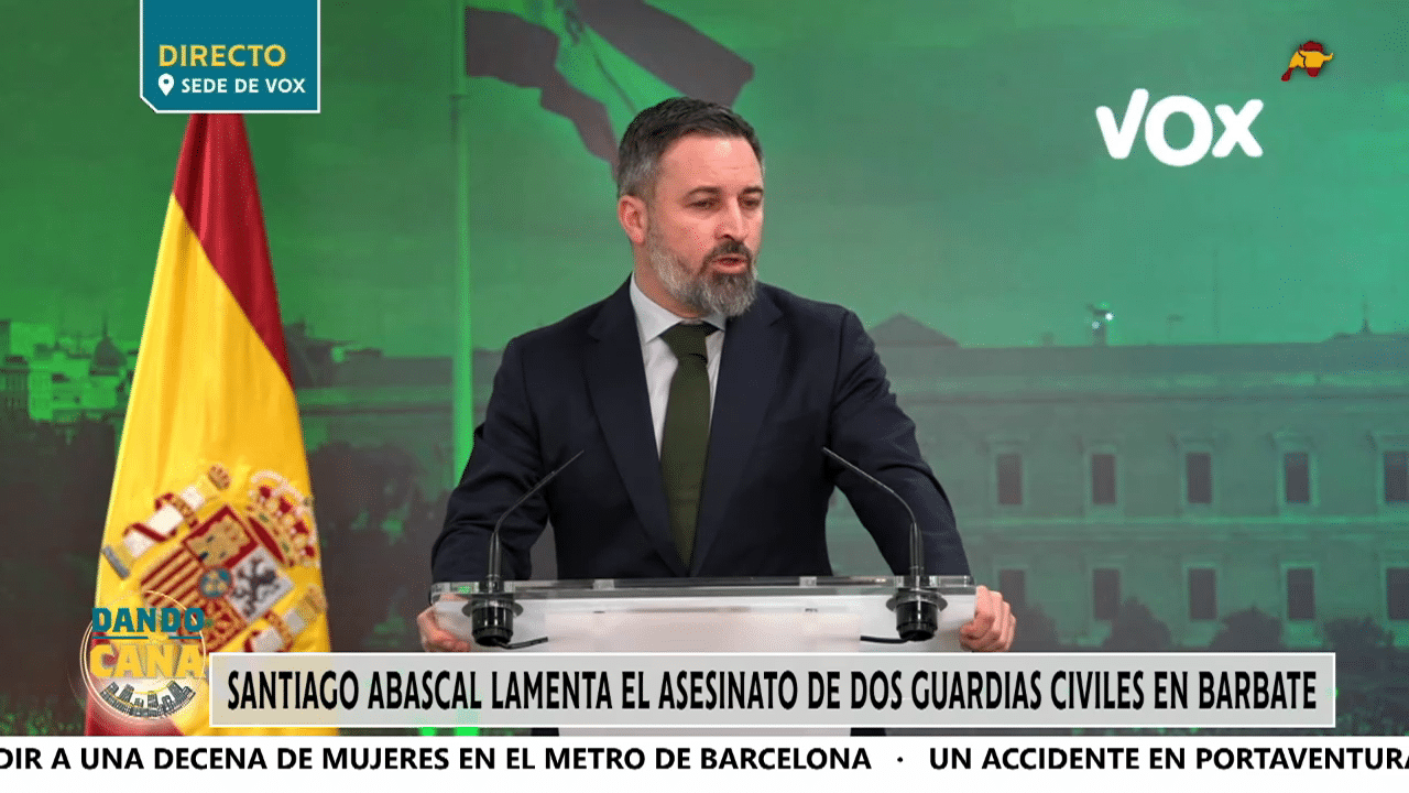 Santiago Abascal exige el cese de Marlaska tras el atentado de Barbate