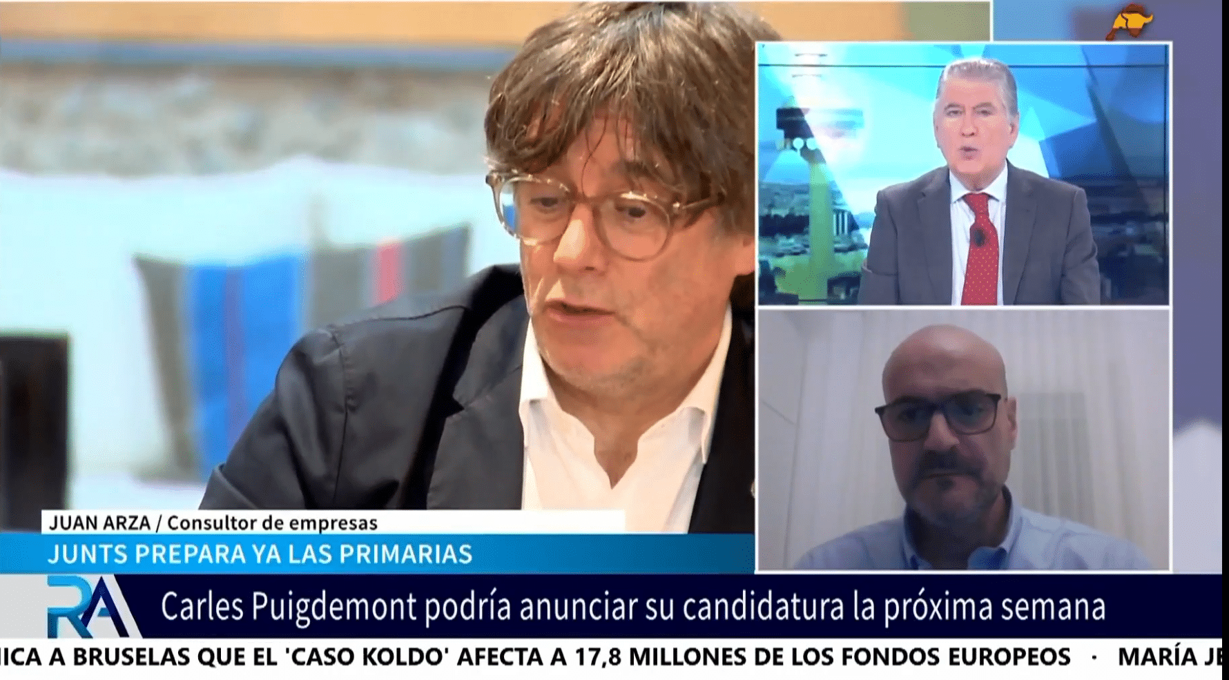 El repaso de Juan Arza a Puigdemont: «Es un personaje impredecible, cobarde e influenciable»