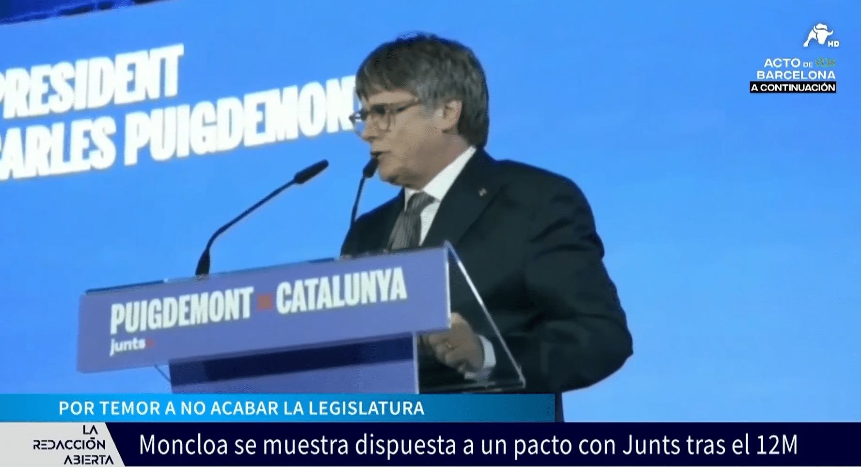 Moncloa dispuesta a pactar con Puigdemont por miedo a que Sánchez no agote la legislatura