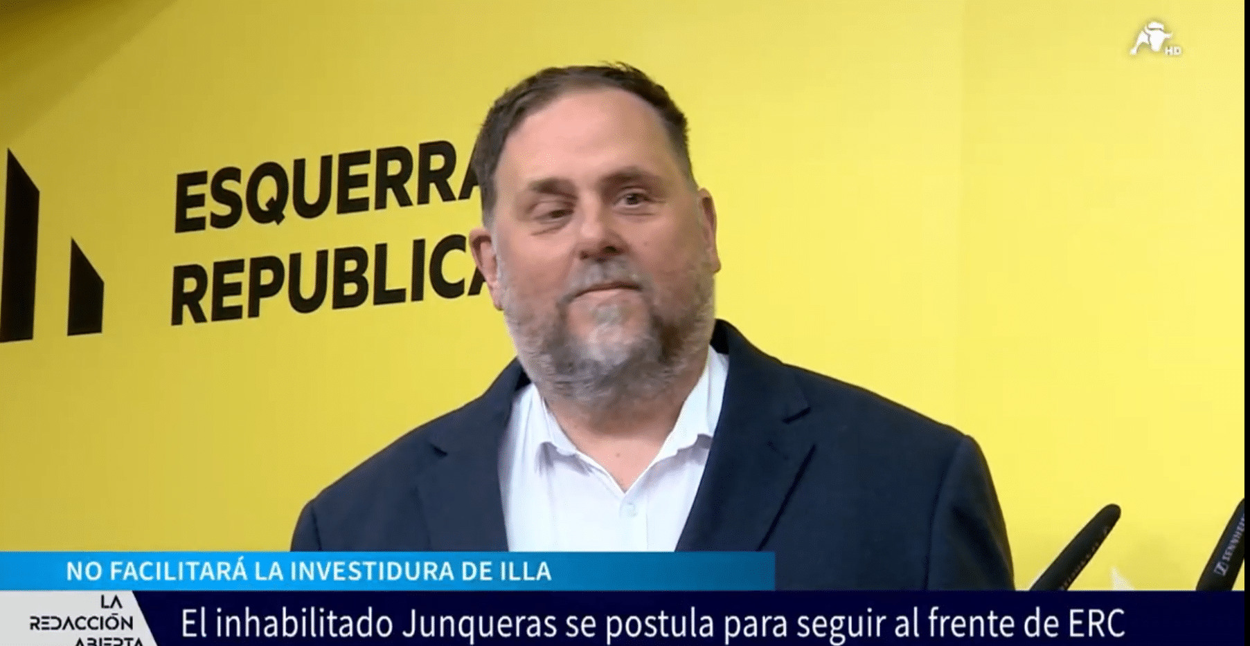 Oriol Junqueras se postula para seguir al frente de ERC y anuncia que no facilitará la investidura de Illa