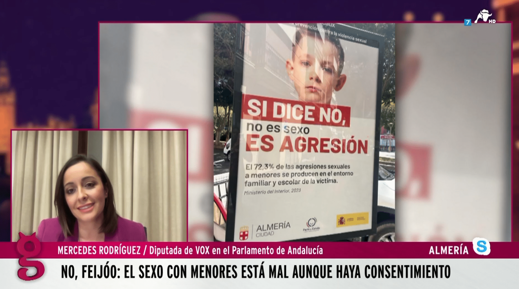 VOX logra que el Ayuntamiento de Almería retire el “aberrante” cartel sobre el sexo con niños