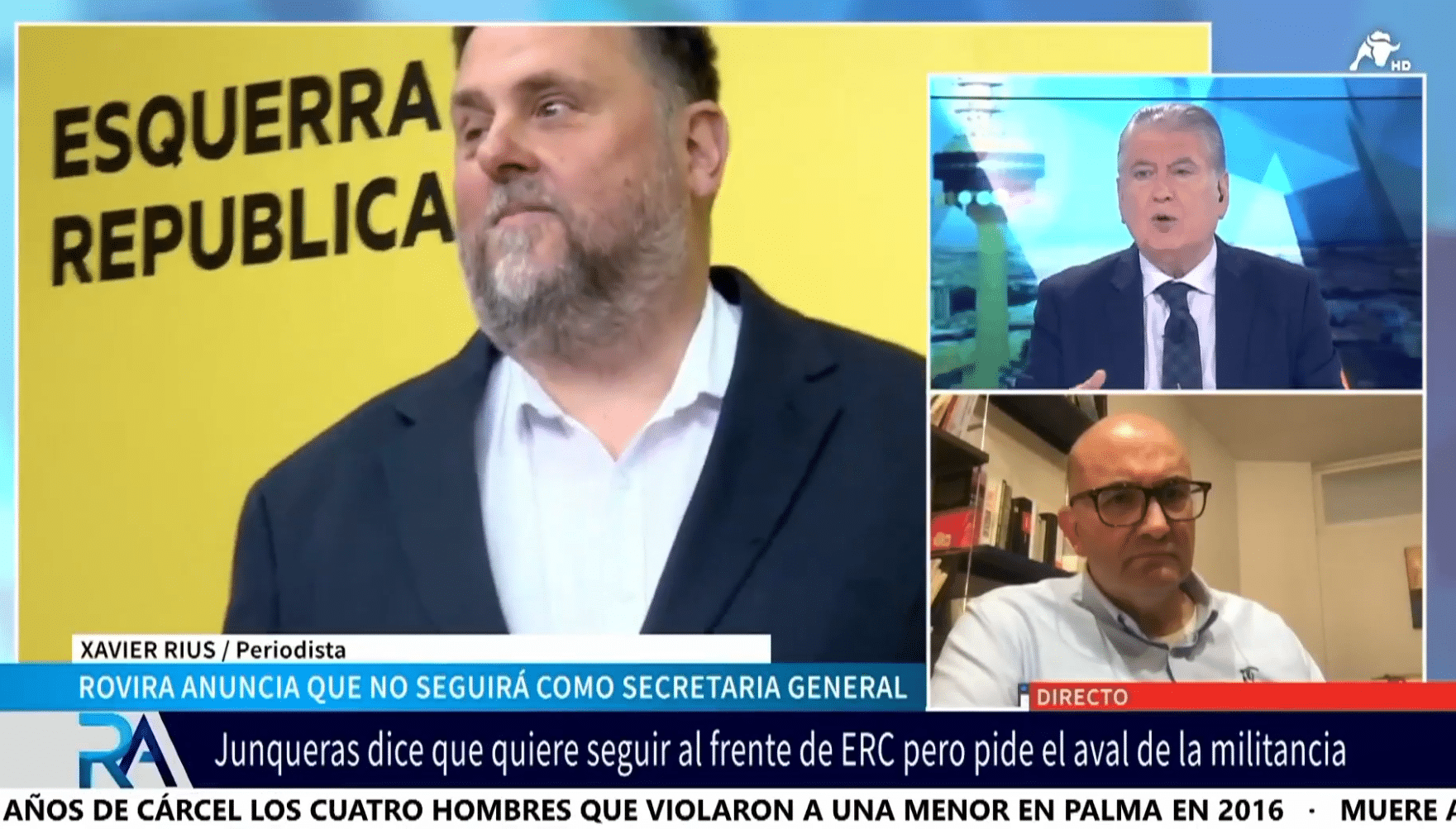 Analizamos con el periodista catalán Xavier Rius la figura de Junqueras: «No ha demostrado ser el líder de ERC»