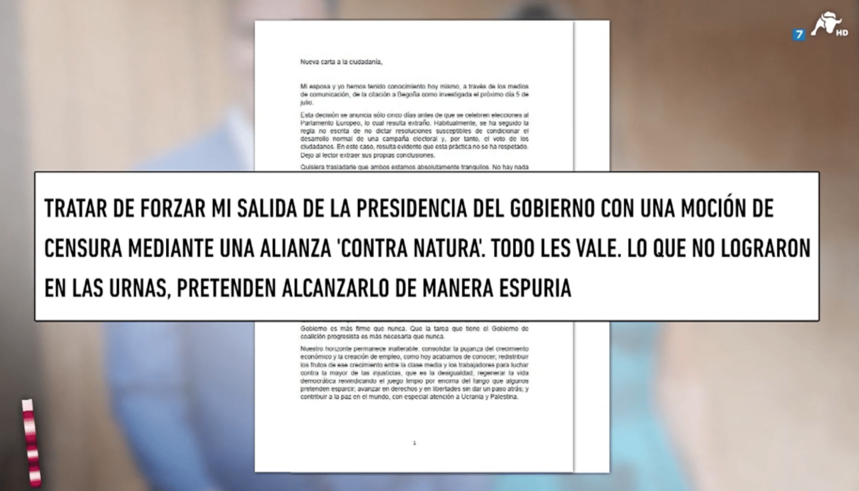 Esparza desenmaraña la nueva carta victimista de Sánchez