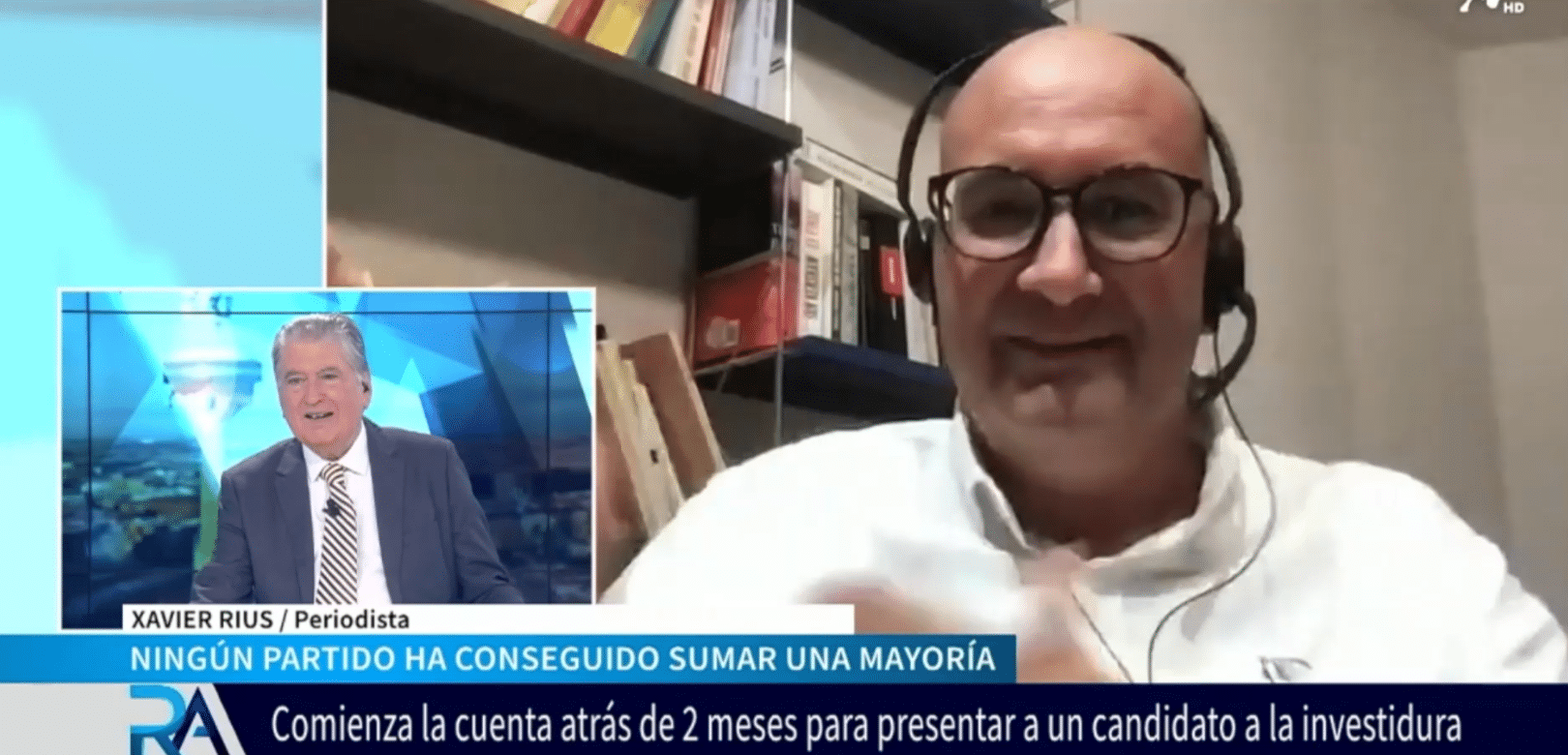 El periodista Xavier Rius cree que a ERC no le interesa la repetición electoral en Cataluña