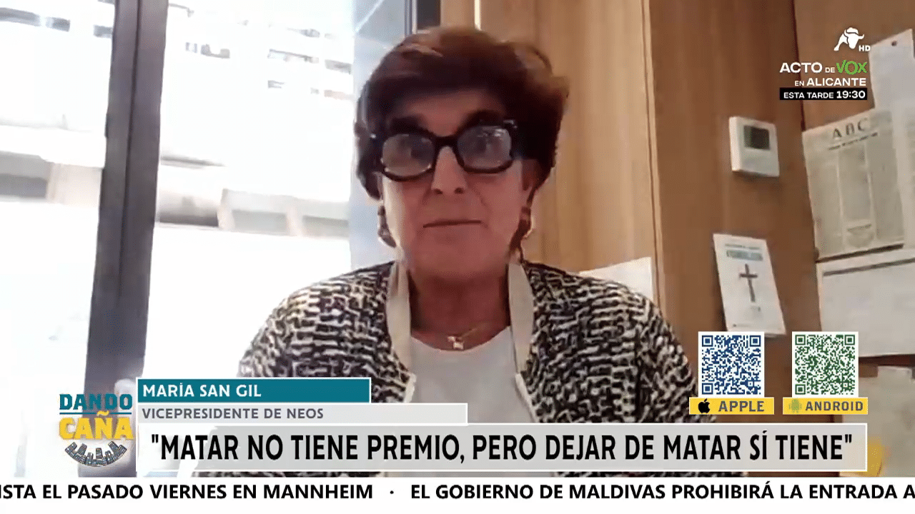 María San Gil se planta frente “al juego de Pedro Sánchez” de olvidar a ETA