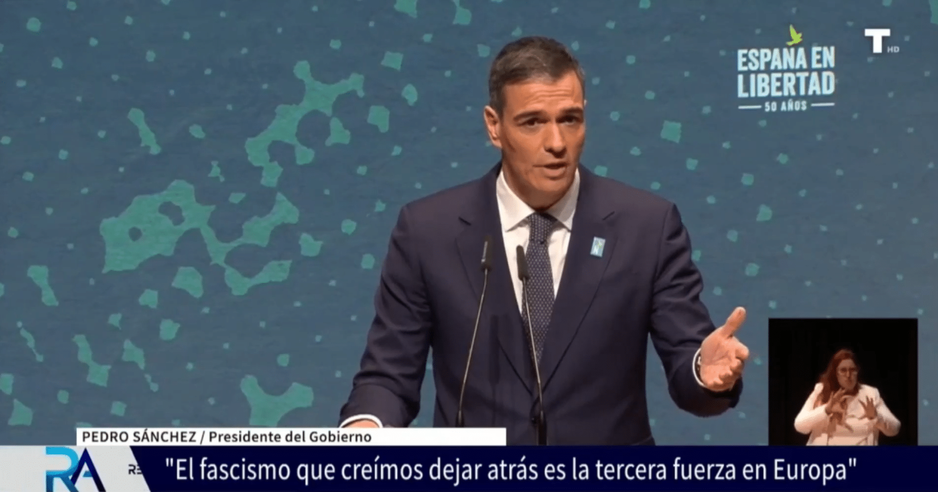 Sánchez inicia los actos sobre Franco sin presencia del Rey y con críticas veladas a la oposición