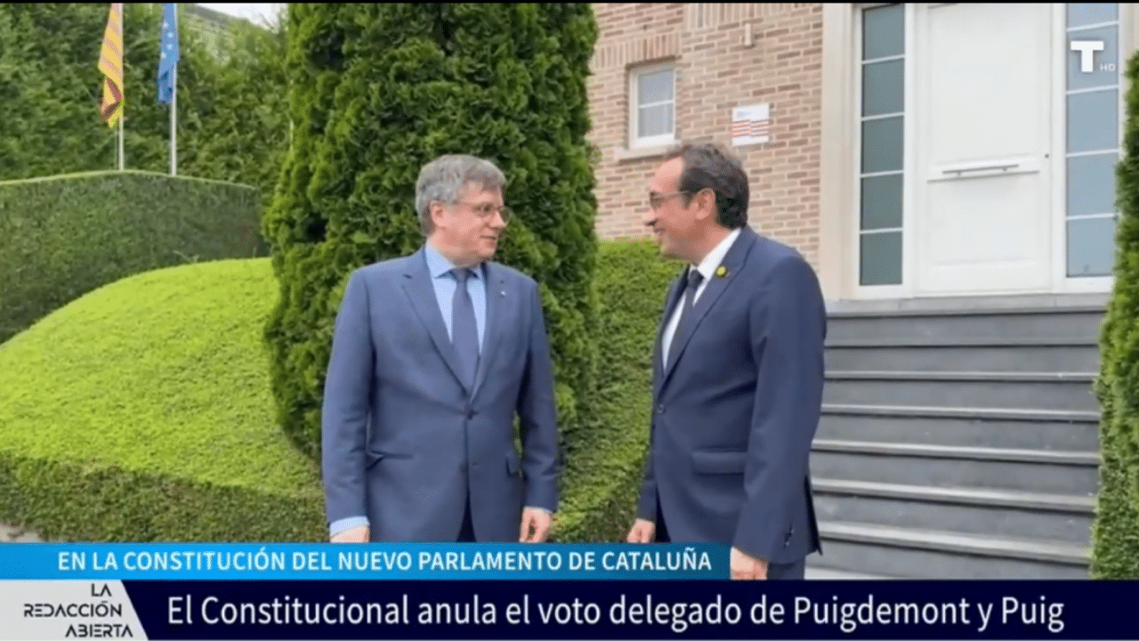 El Constitucional anula el voto delegado de Puigdemont en el Parlamento de Cataluña