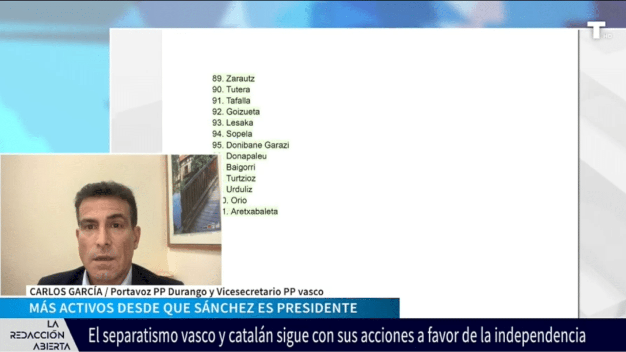 Carlos García (PP Durango) denuncia que el separatismo está expulsando a los vascos más preparados del País Vasco