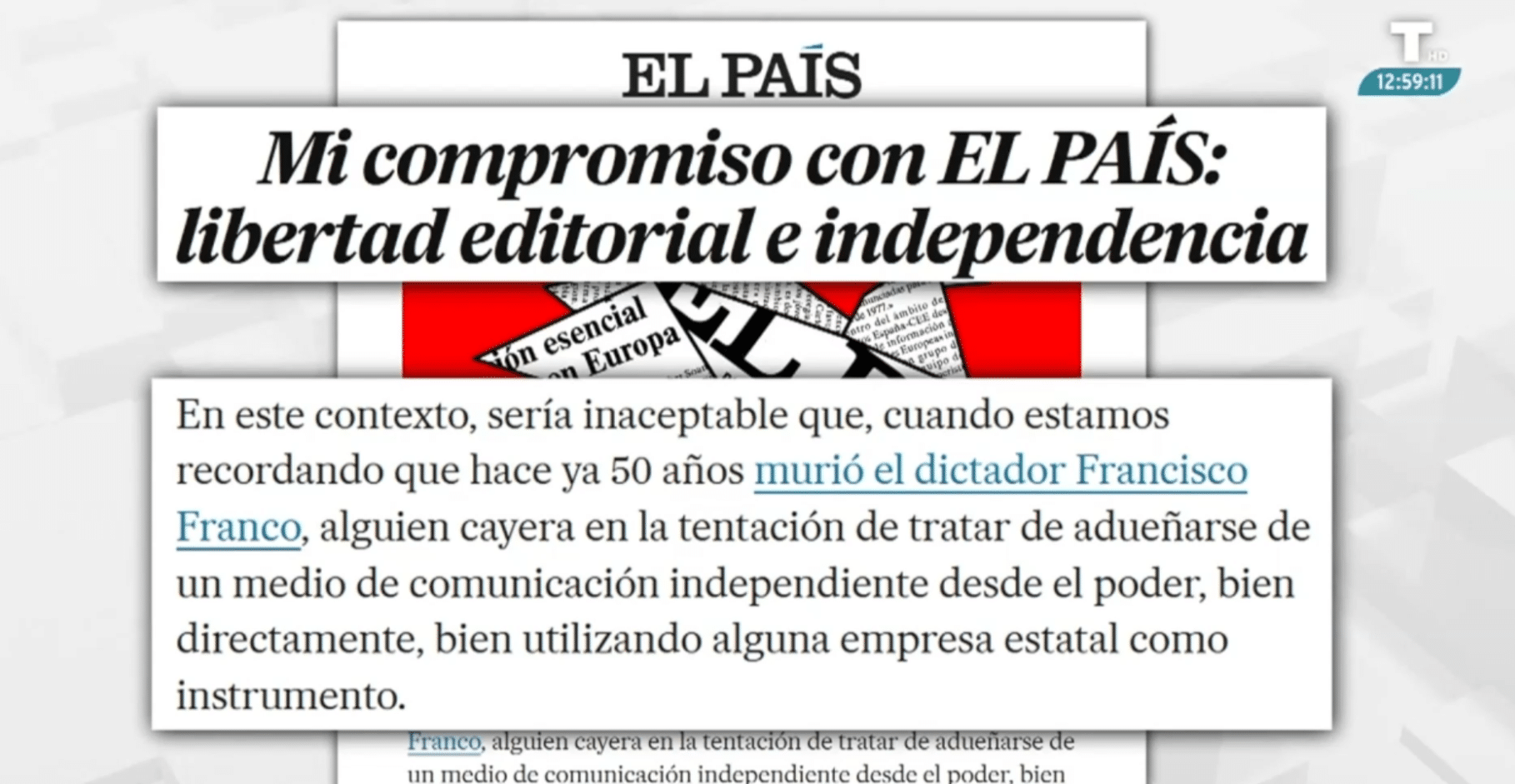 Oughourlian explota contra Sánchez en su primer editorial de El País como presidente