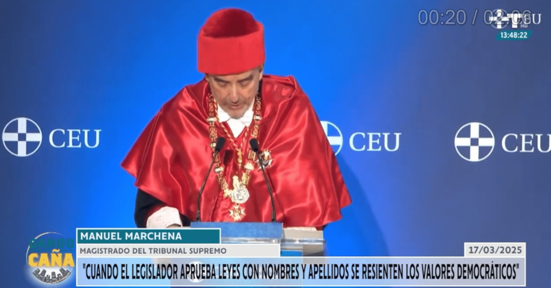Manuel Marchena da un repaso a Sánchez por hacer leyes con nombres y apellidos