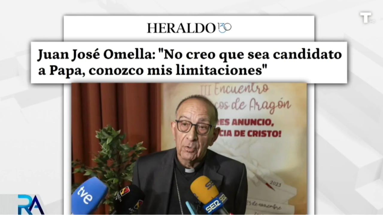 El cardenal aragonés Juan José Omella podría ser un candidato a suceder al Papa Francisco