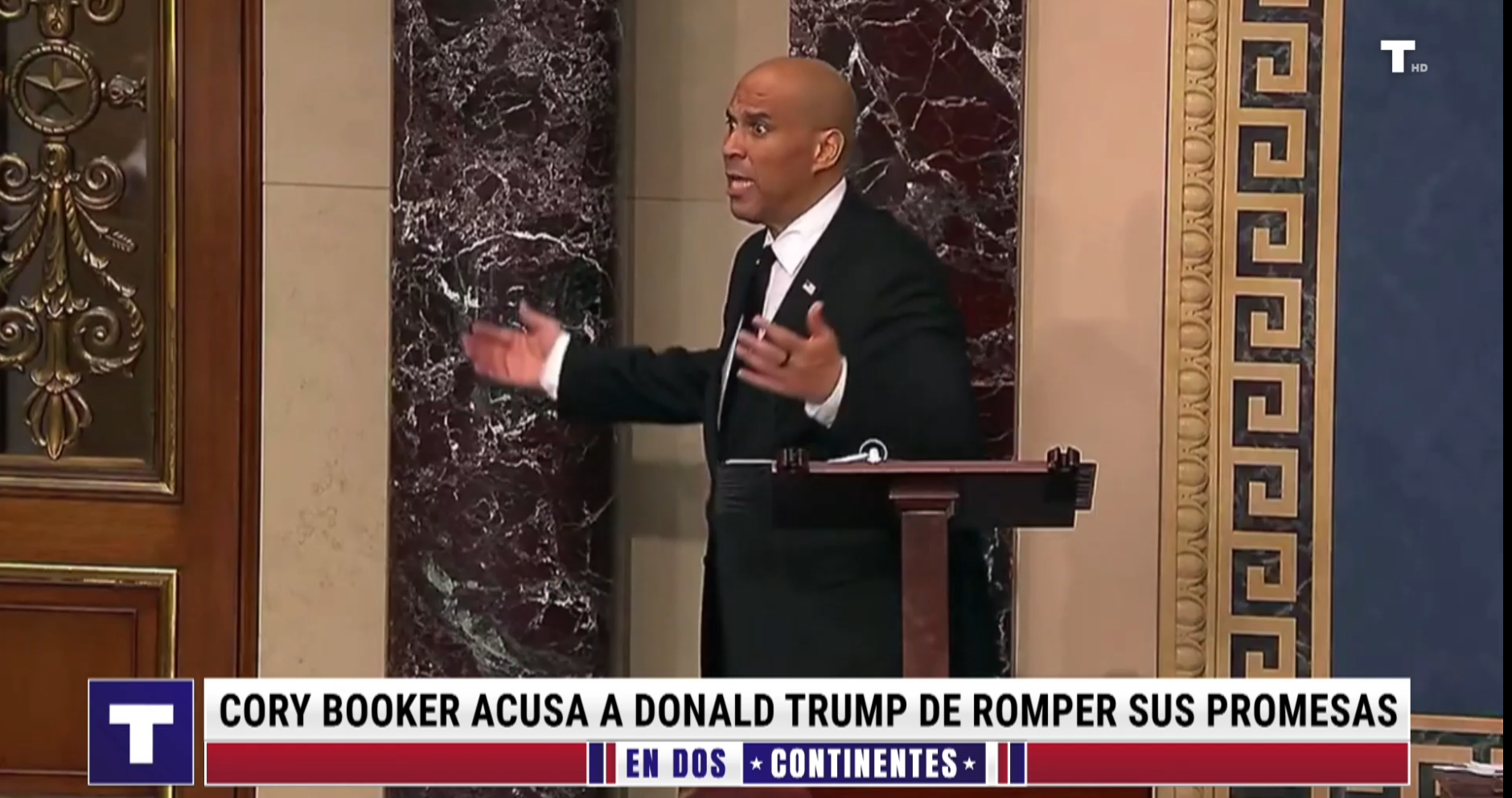 El récord de Cory Booker en el Senado: ¡25 horas de discurso!