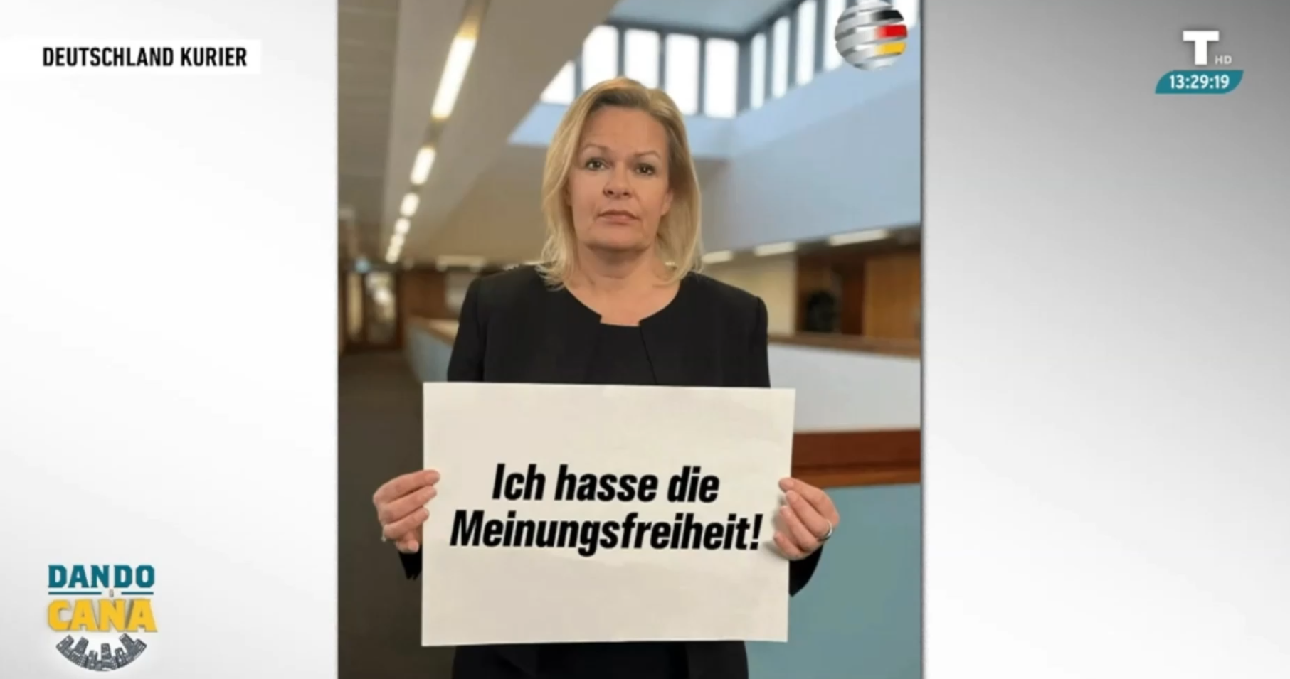 Condenada por un meme en redes sobre la ministra de Interior de Alemania 