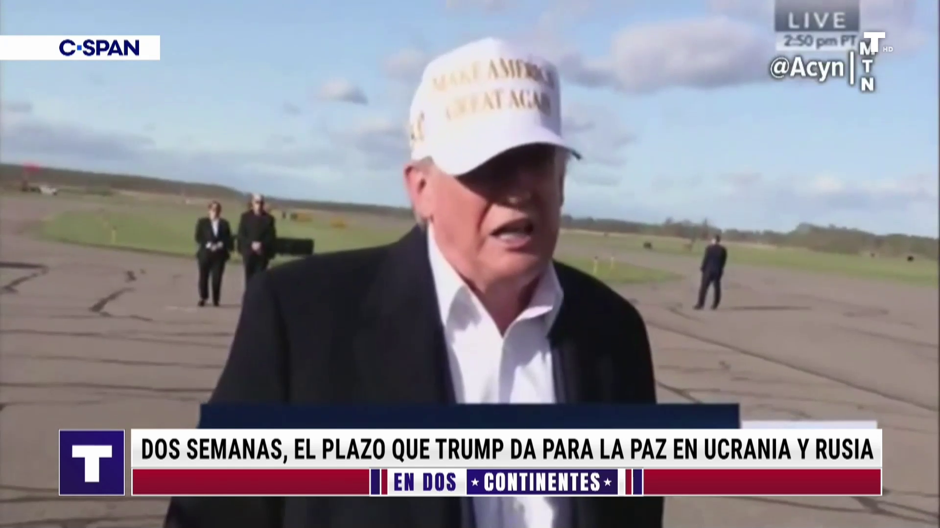 Trump da 2 semanas a Zelenski… y a Putin