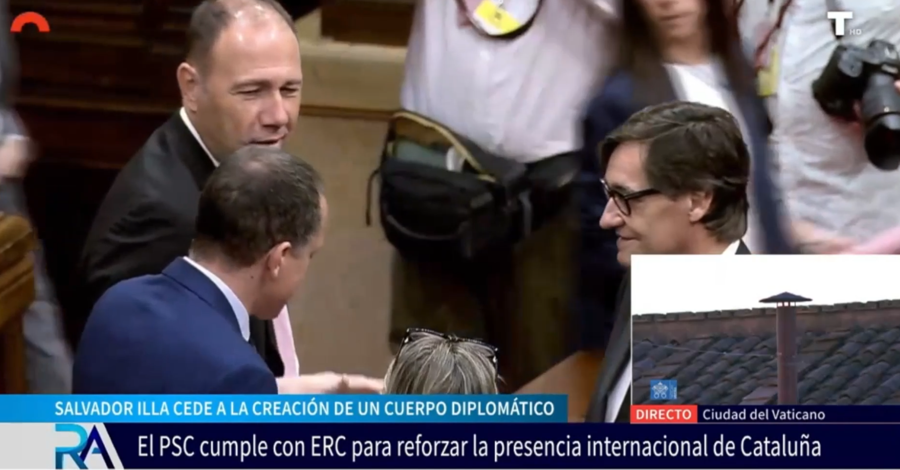 Salvador Illa cede a las exigencias de ERC e impulsa la creación de un cuerpo diplomático catalán propio