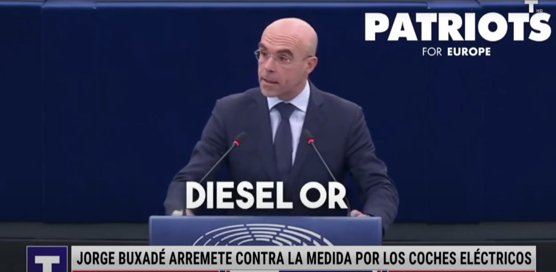 Patriotas por Europa, contra el coche eléctrico en 2035