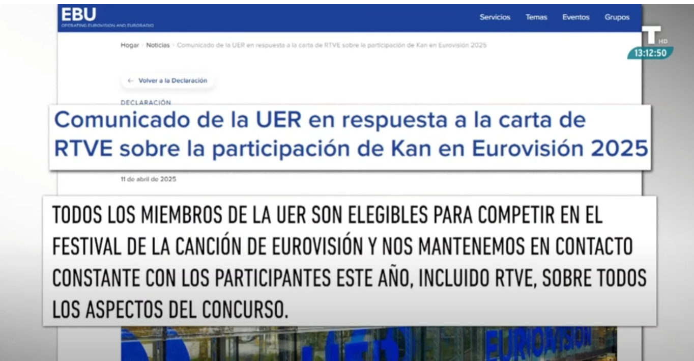 Polémica en Eurovisión: RTVE utiliza el certamen musical para hacer política y atacar a Israel