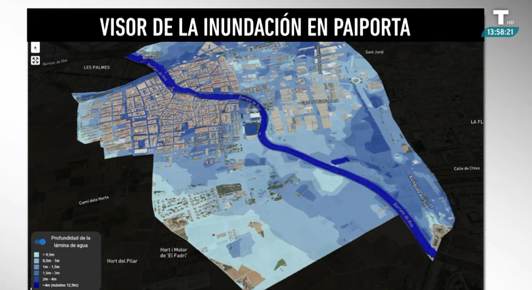 La riada que afectó a la Comunidad Valenciana llegó a los 3 metros en Paiporta