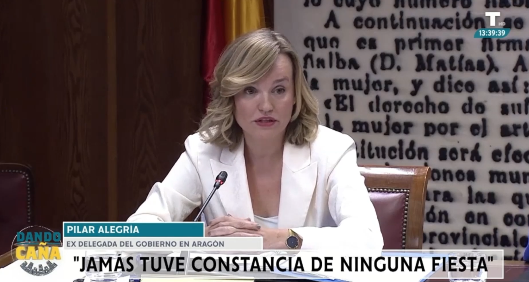 Pilar Alegría desmiente haber conocido las supuestas fiestas de Ábalos en Paradores