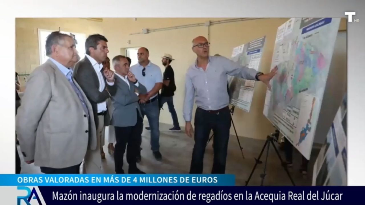 Mazón inaugura la modernización de regadíos en Alzira y critica la gestión hídrica del Gobierno