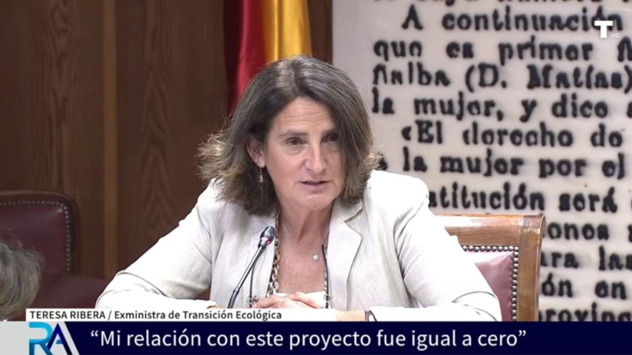 Teresa Ribera admite en el Senado que se reunió una vez con Víctor de Aldama