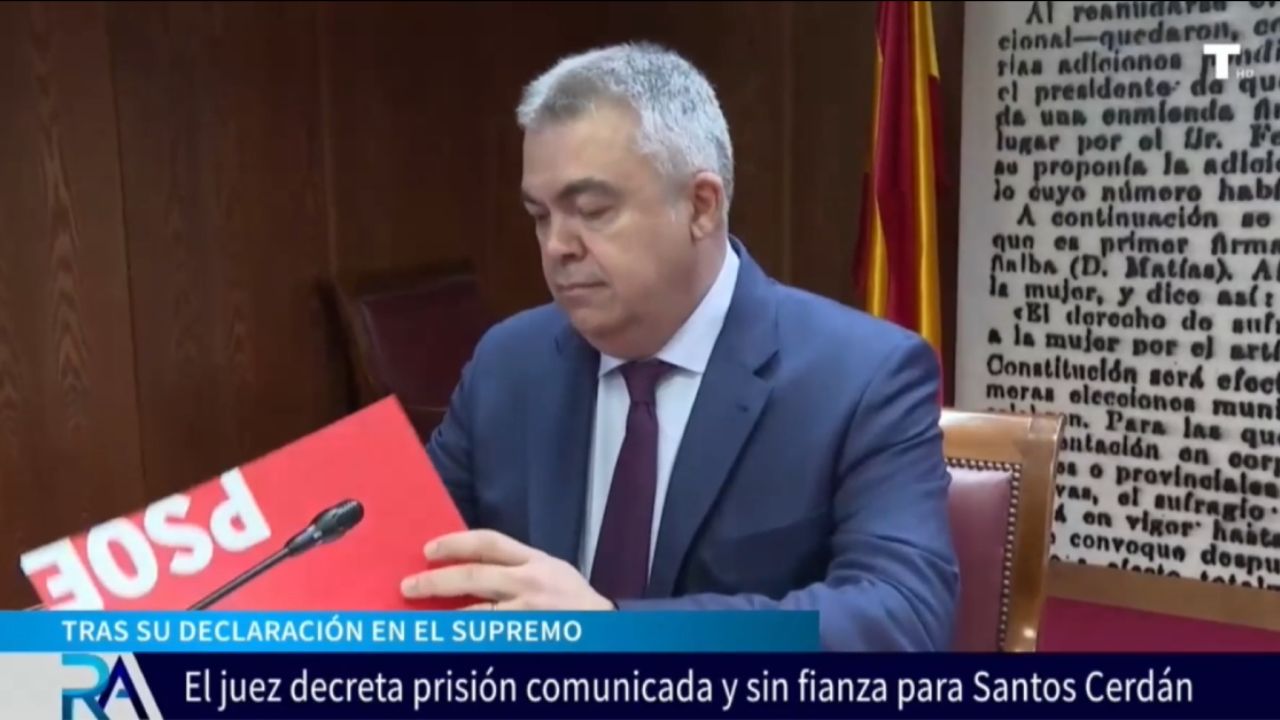 El juez envía a la cárcel a Santos Cerdán: le atribuye delitos de organización criminal, cohecho y tráfico de influencias
