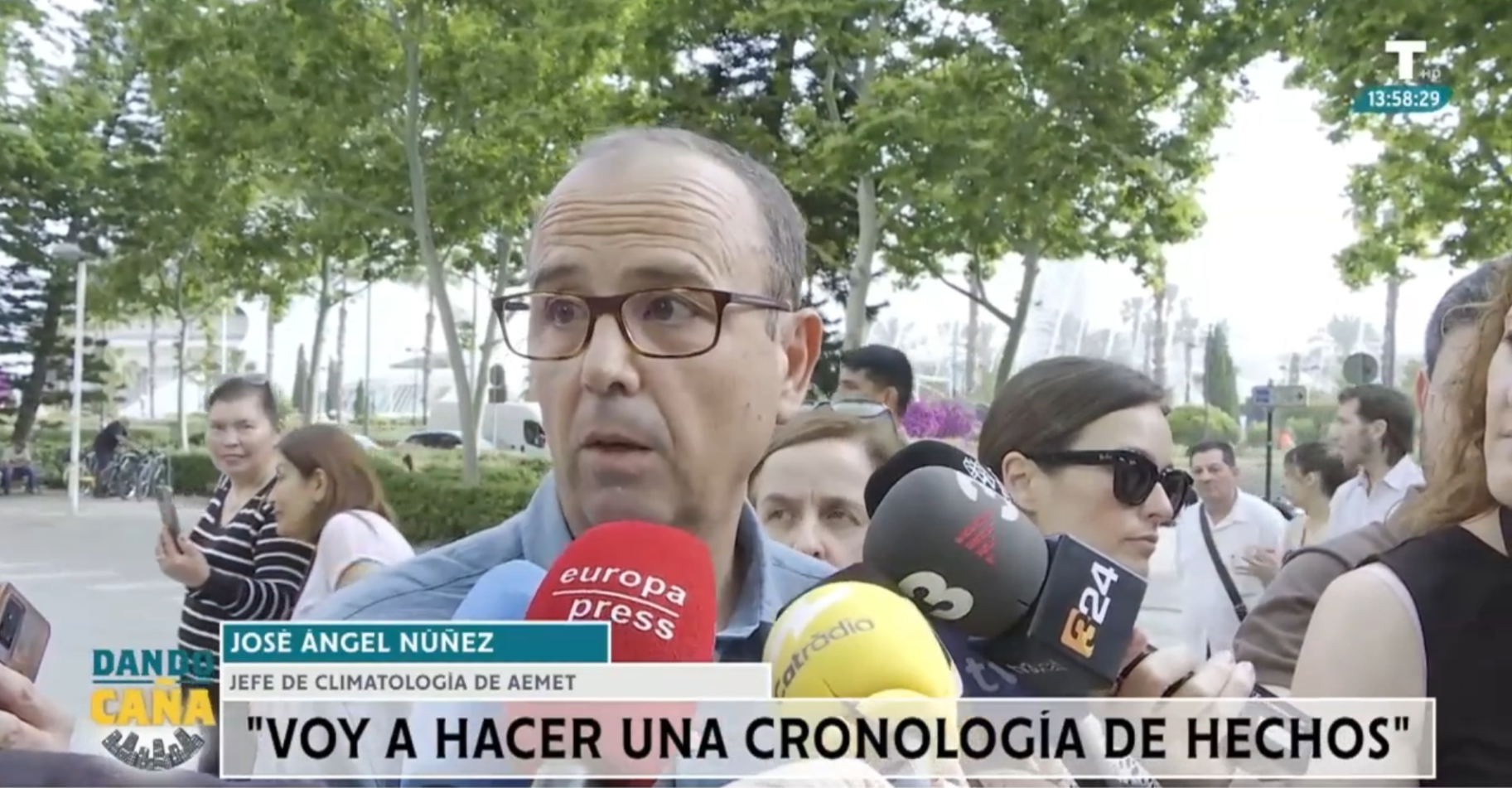 El jefe de climatología de la AEMET presenta la cronología de los hechos ocurridos durante la DANA
