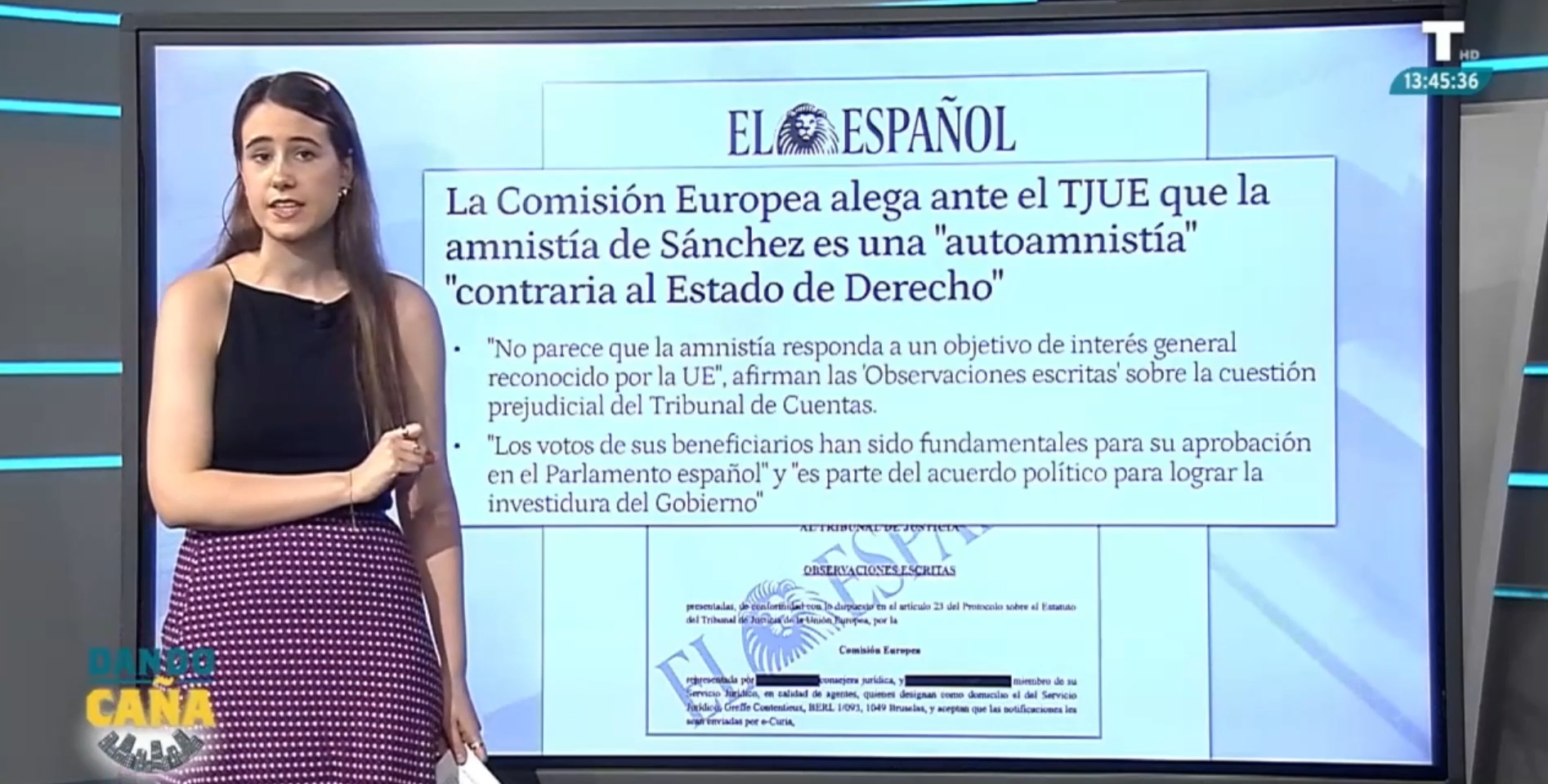 La Comisión Europea constata que la amnistía se hizo para «garantizar la impunidad» de sus socios golpistas