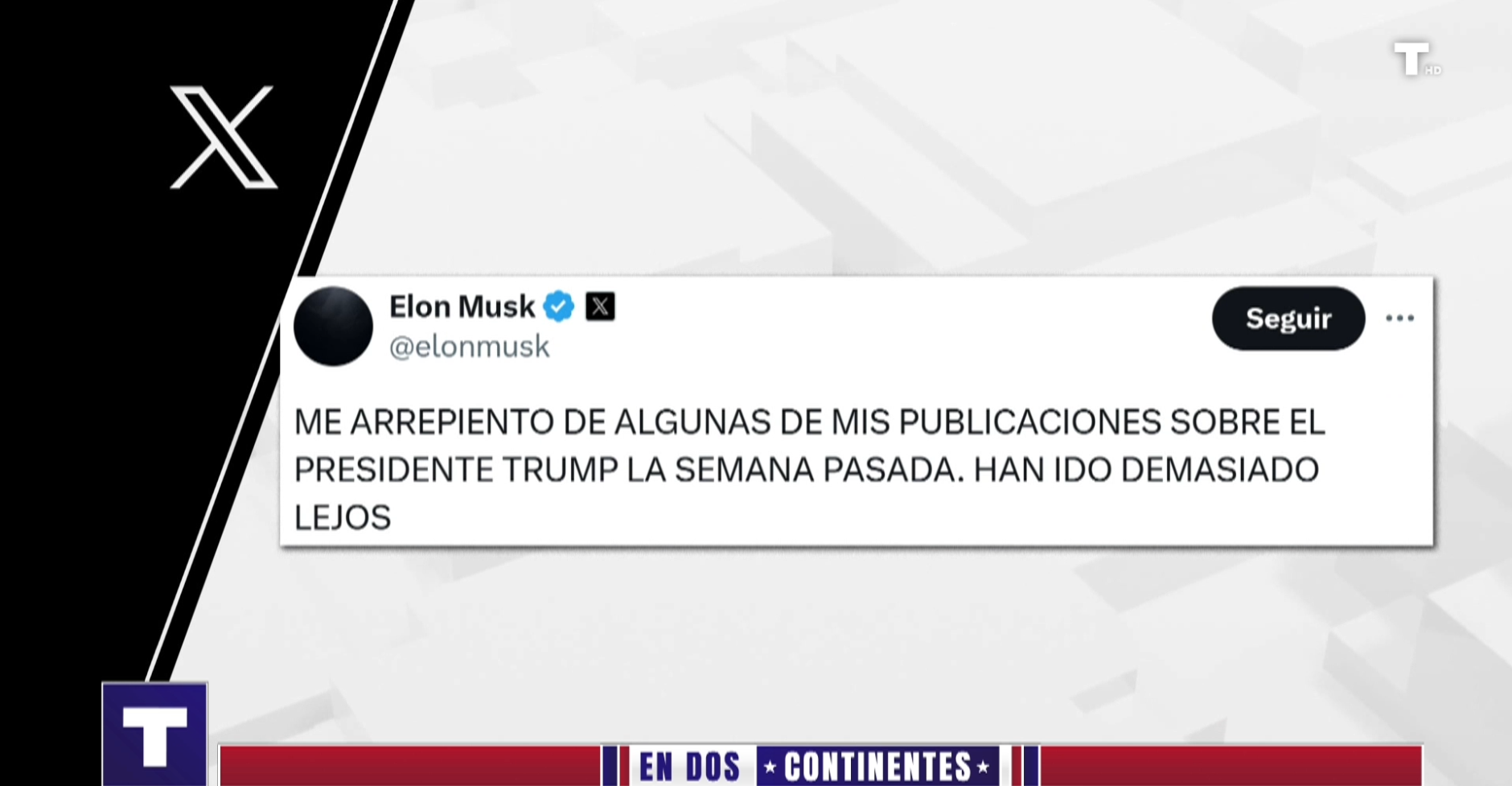 Elon Musk pide perdón por las publicaciones contra Donald Trump