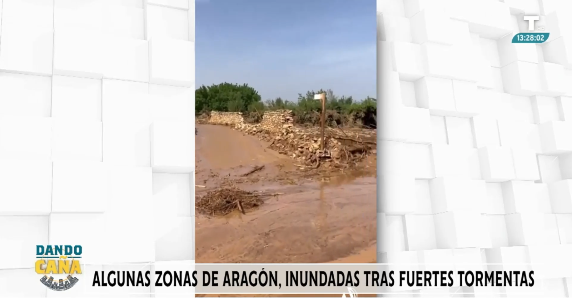 Algunas zonas de Aragón, inundadas tras fuertes tormentas