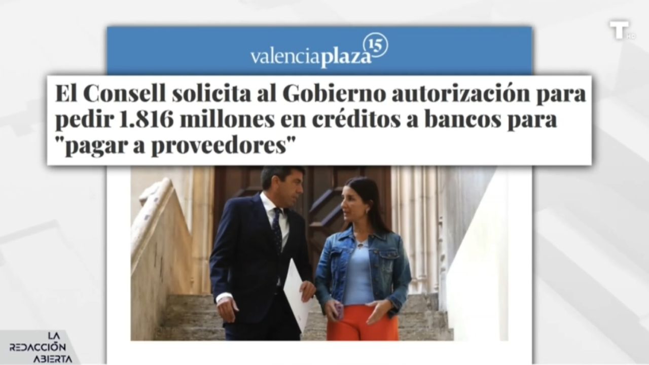 Mazón pide 1.816 millones al Gobierno para pagar a proveedores