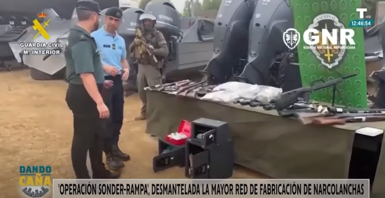 Desmantelada la mayor red de fabricación de narcolanchas en España y Portugal