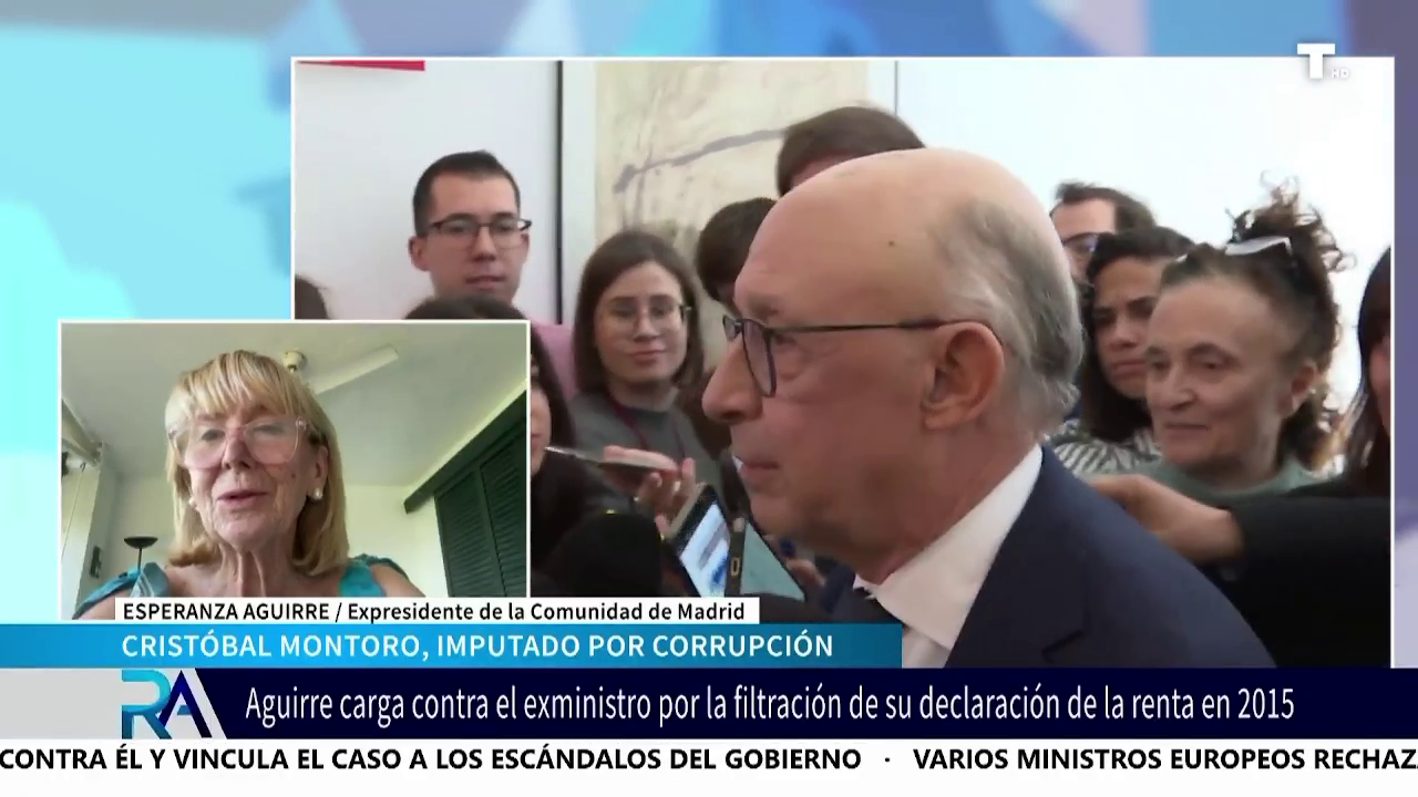 Esperanza Aguirre: «El PSOE quiere usar el ‘caso Montoro’ como cortina de humo para tapar sus corrupciones y echar la culpa a Feijóo»
