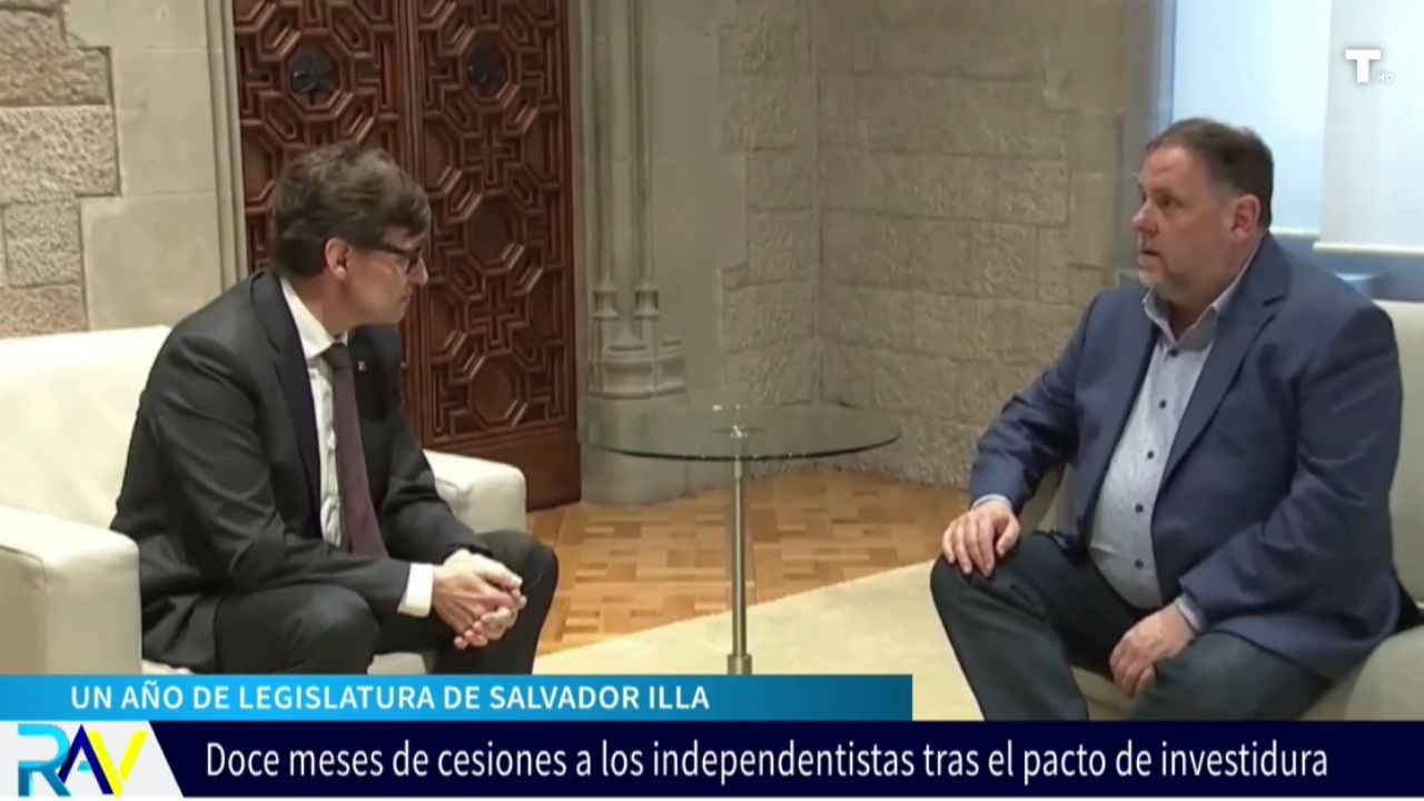 Un año de gobierno de Salvador Illa: cesiones constantes al bloque independentista tras el pacto de investidura