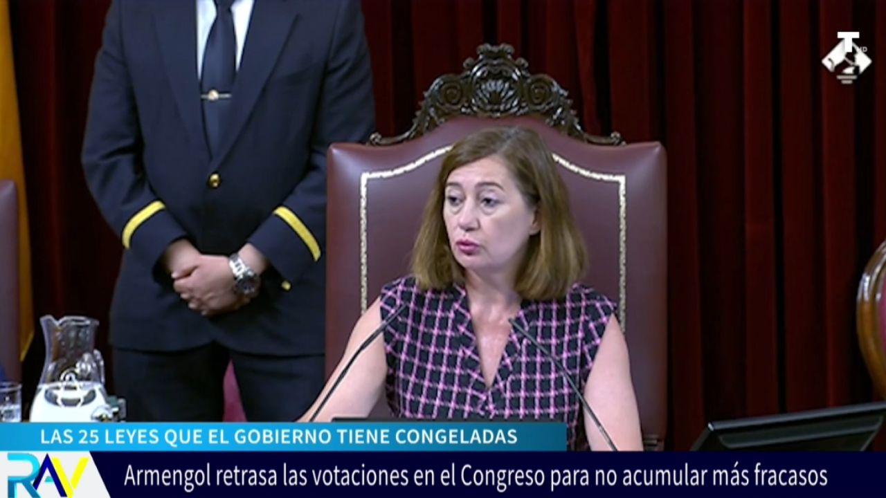 Francina Armengol bloquea 25 leyes en el Congreso para no acumular más fracasos del Gobierno