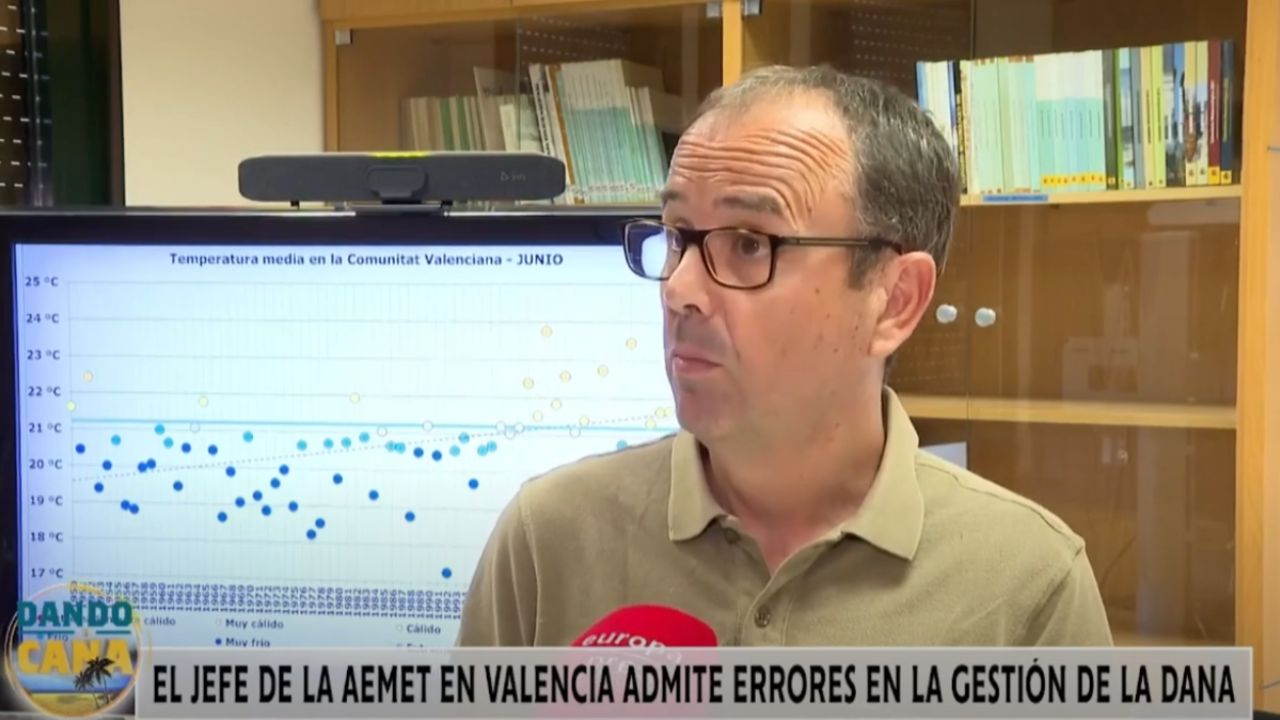 El jefe de la AEMET de la Comunidad Valenciana reconoce errores en la gestión de la DANA