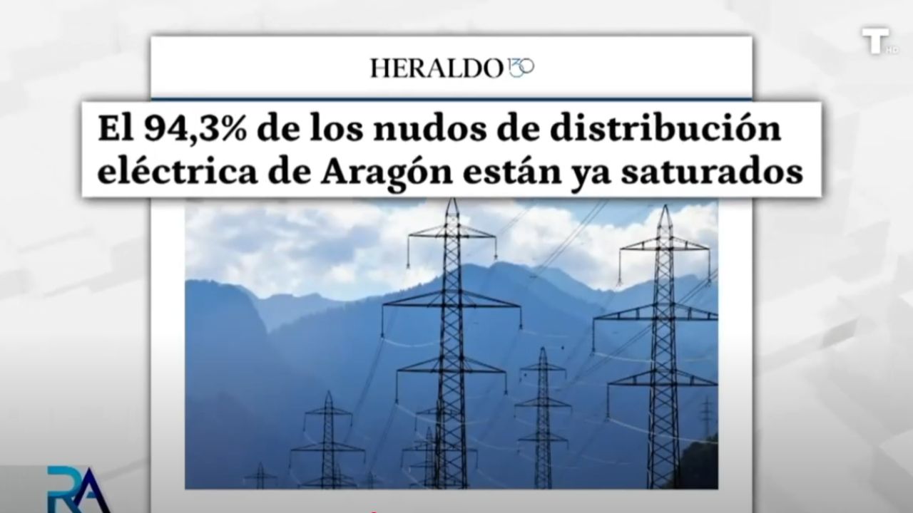 ENDESA denuncia que su red de ELECTRICIDAD en ARAGÓN se encuentra en el 94% de SATURACIÓN