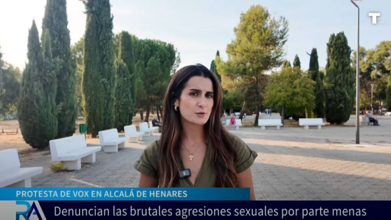 Manifestación de VOX en Alcalá de Henares por las brutales AGRESIONES SEXUALES por INMIGRANTES