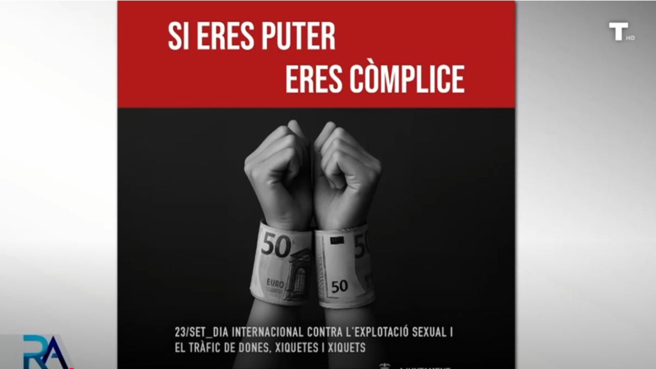 ‘Si eres putero, eres cómplice’, campaña del Ayuntamiento de Valencia contra la explotación sexual