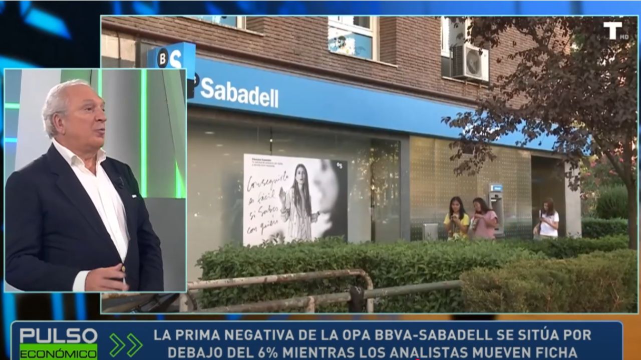 La prima negativa de la OPA BBVA-Sabadell se sitúa por debajo del 6%