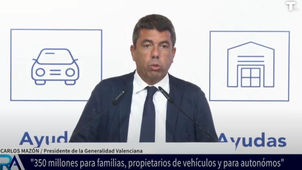 Mazón anuncia un paquete de ayudas «sin burocracia» de 350 millones de euros
