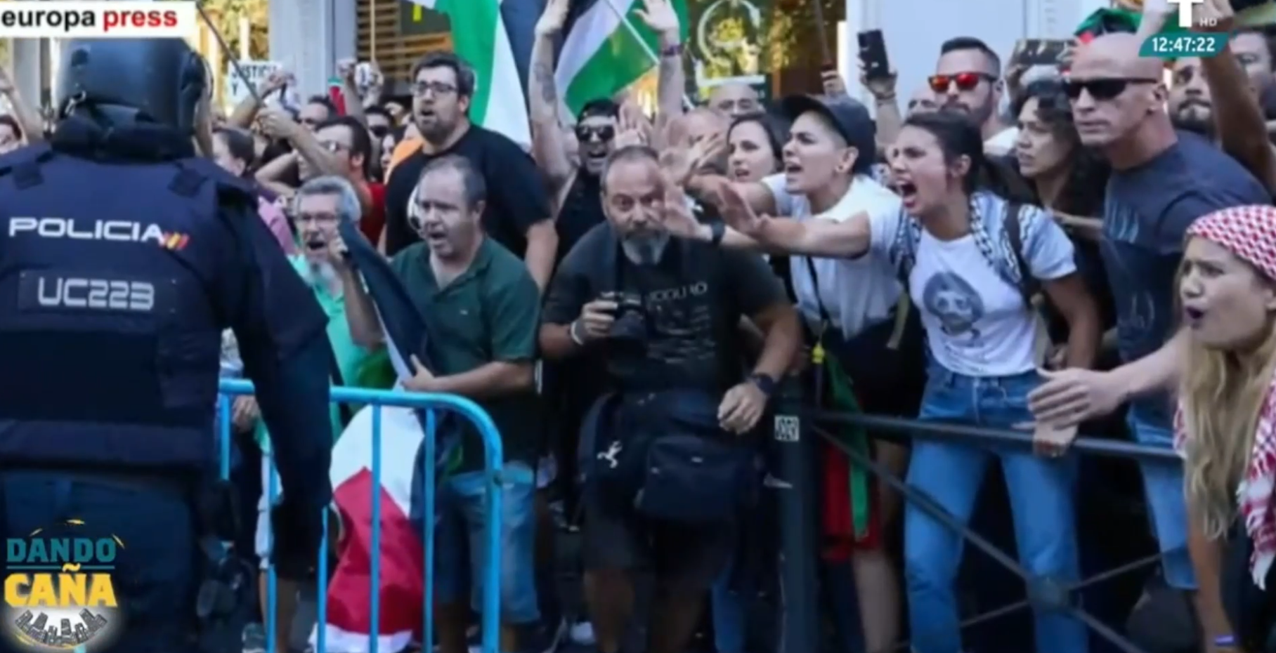 Las manifestaciones propalestinas obligan a cancelar La Vuelta en Madrid