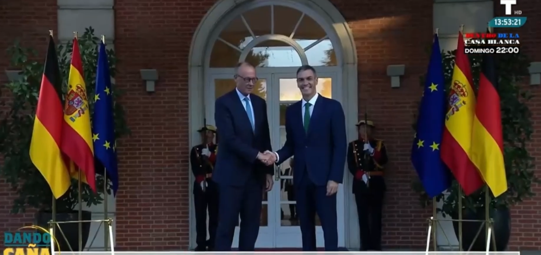 Sánchez se olvidó de hablar de genocidio en su reunión con el canciller Merz