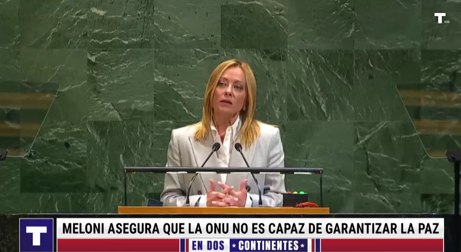 Meloni y Pellegrini piden cambios urgentes en la ONU