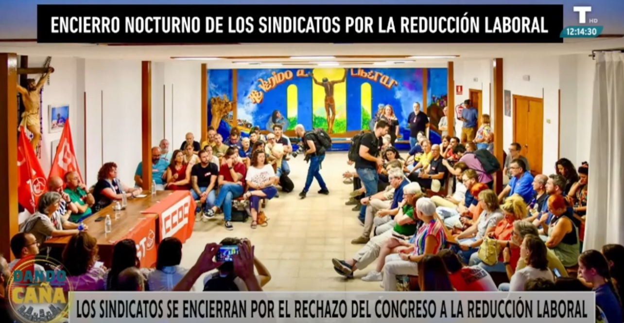 Elisa Vigil señala la «jeta» de los «pijoprogres» de UGT y CCOO tras el encierro nocturno por la reducción de la jornada laboral