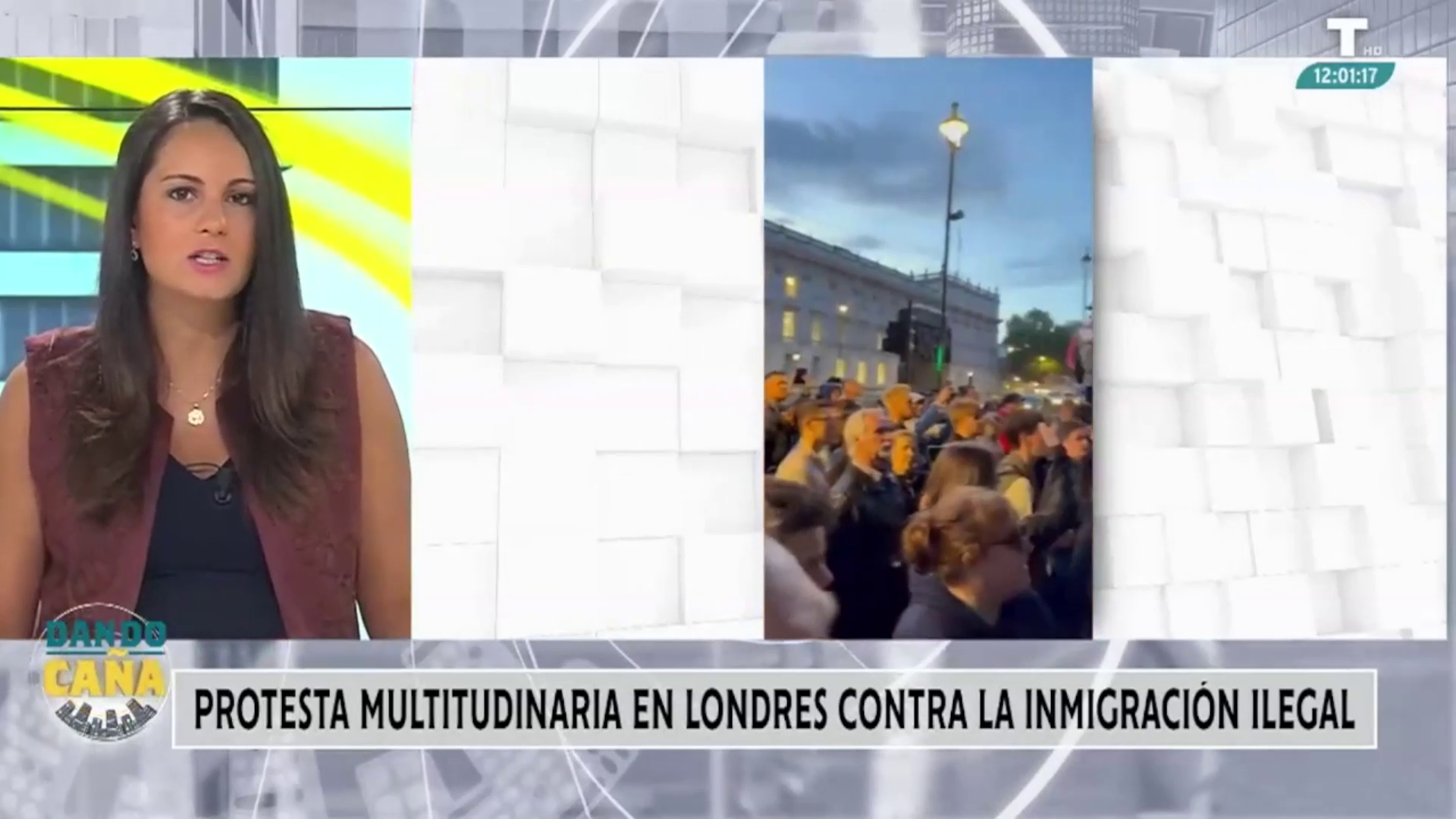 Protesta multitudinaria en Londres contra la inmigración ilegal