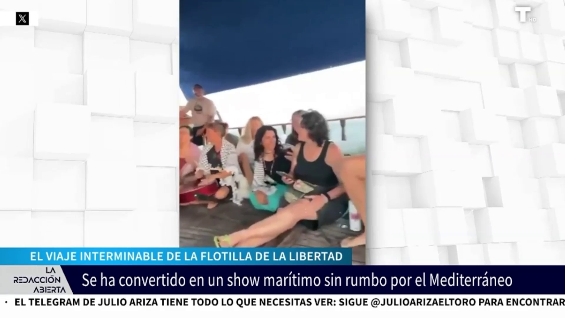 LA FLOTILLA que nunca llega, un show marítimo retransmitido por BARBIE GAZA