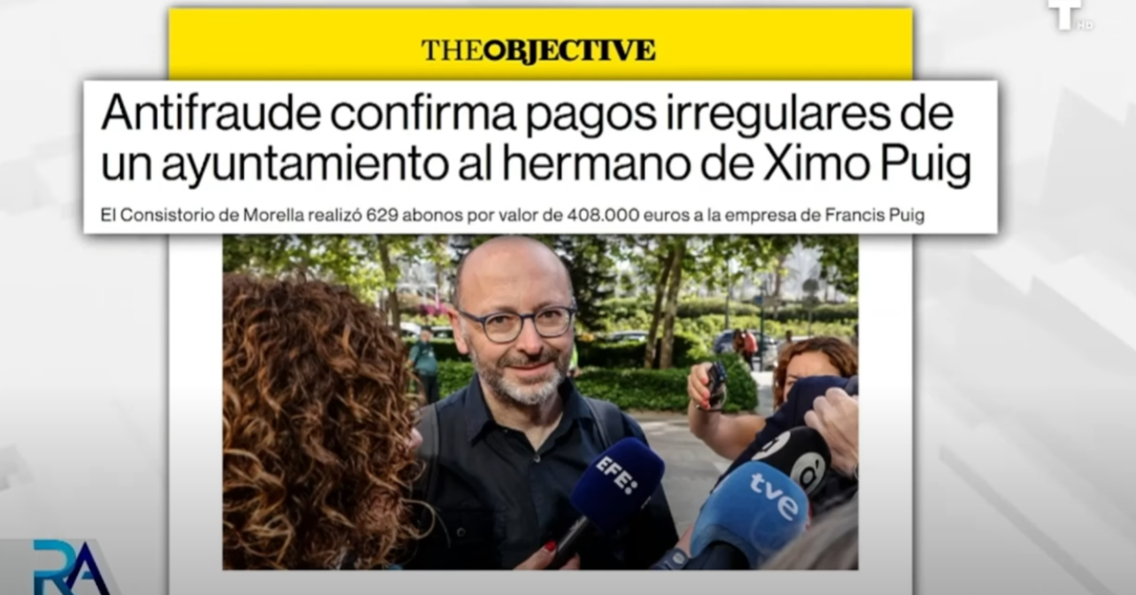 Antifraude confirma irregularidades en los pagos del Ayuntamiento de Morella al hermano de Ximo Puig