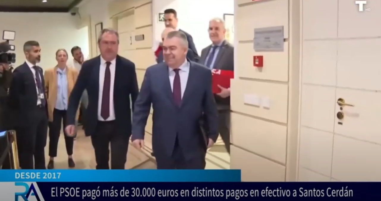 Investiga 84 pagos en efectivo del PSOE a Santos Cerdán desde 2017