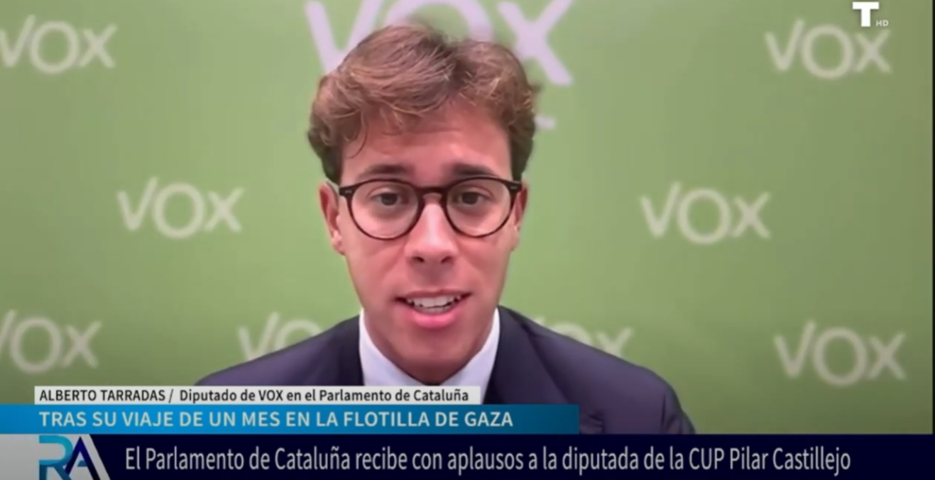 Entrevista ALBERTO TARRADAS | El Parlament premia a la diputada que se fue de ‘flotilla’ por Gaza